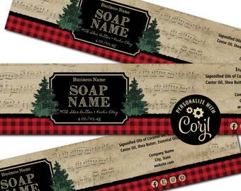 Soap Labels, Forest Music. Rustic Soap Label Template, Soap Packaging. Printable Custom Wrap Around Label. Edit Online. Download & Print.