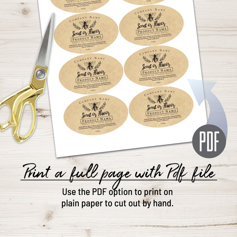 Editable Oval Product Labels for Jars Bottles Tins Canning Etsy