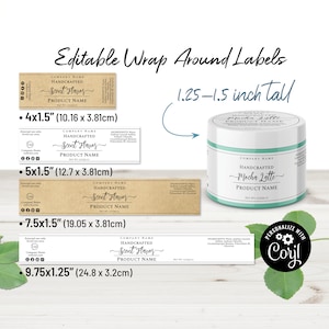 Wrap Around Label Template for Jars, 2, 4, 6, 8oz Jar Label Template ...