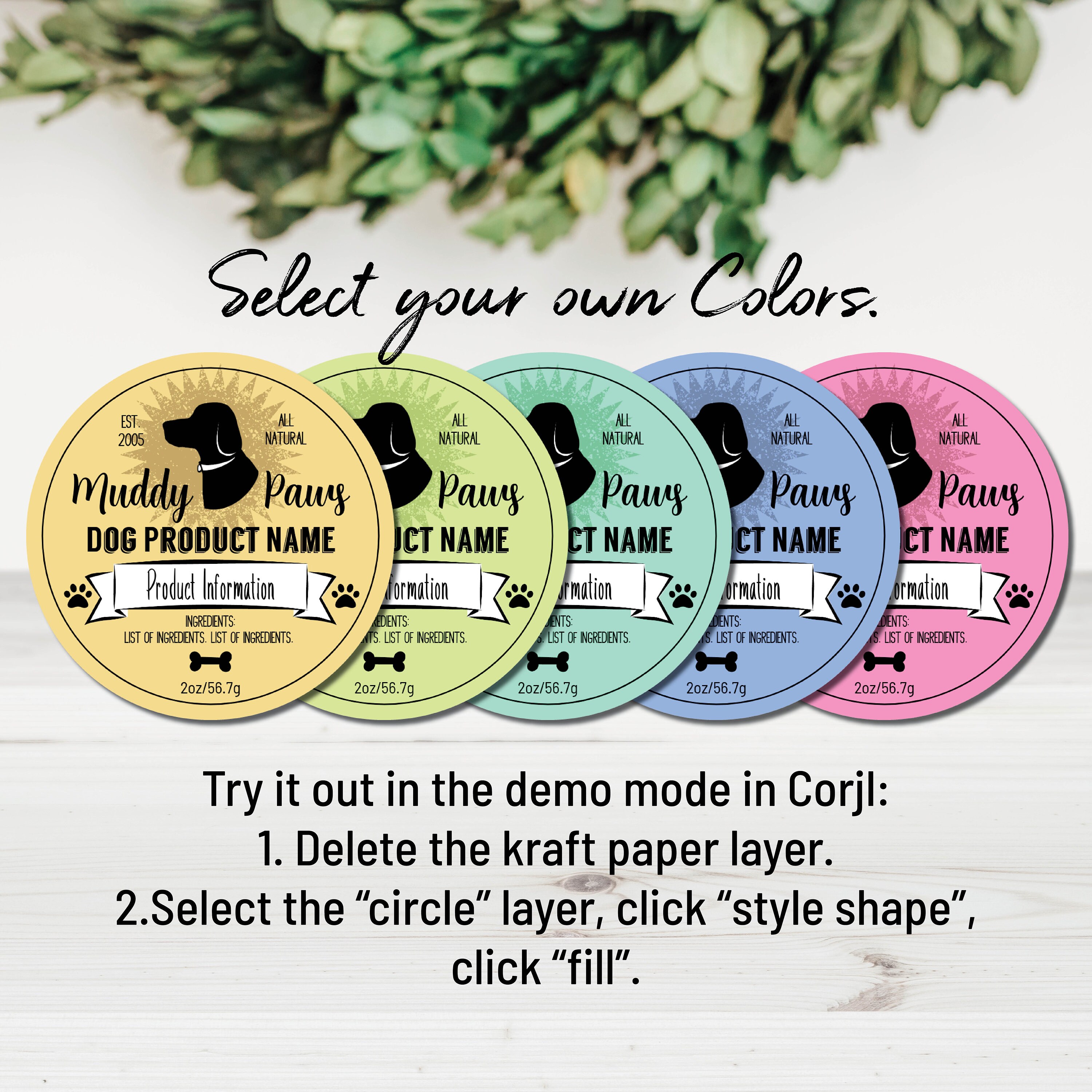 editable homemade dog product labels with dog food dog etsy