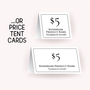 Price Tag, Table Tent Card Template, Shelf Price Card Template ...