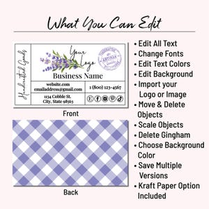 Business Card Template, Garden Stamp Small Business Card, Kraft Design. Printable Business, Company Cards. Edit Online, Download + Print. image 4
