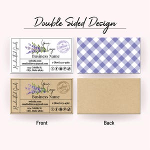 Business Card Template, Garden Stamp Small Business Card, Kraft Design. Printable Business, Company Cards. Edit Online, Download + Print. image 3