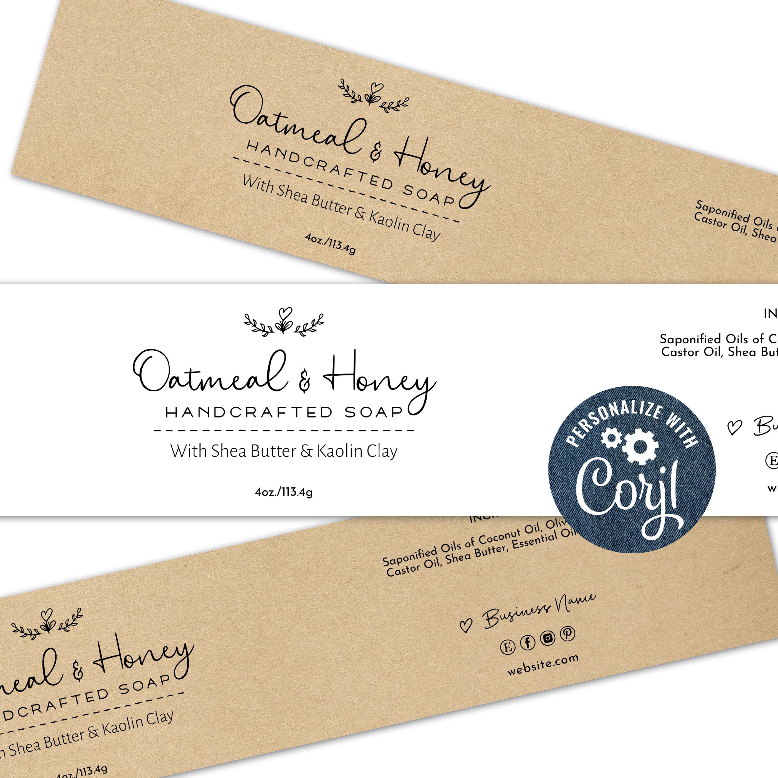 Soap Labels, Editable Soap Template for Large and Small Soaps ...