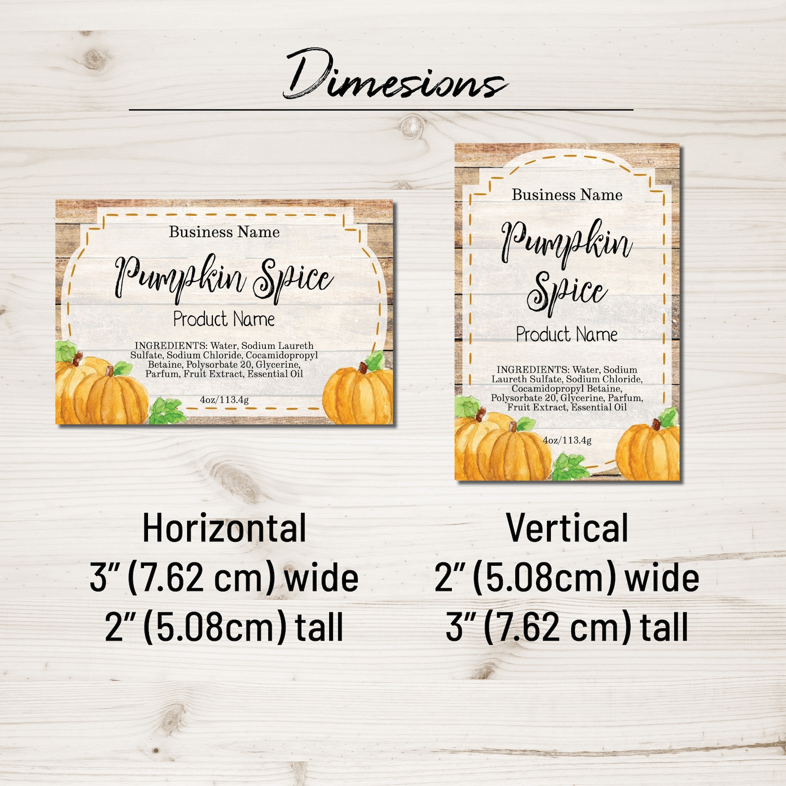 Pumpkin Label Editable Template. Customize Online. Download &amp; | Etsy