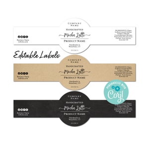 Wrap Around Labels for Soap, Candles, Jars, Bottles. Editable Template. Personalize Online, Download and Print. OL1103 Sticker. Soap Labels.