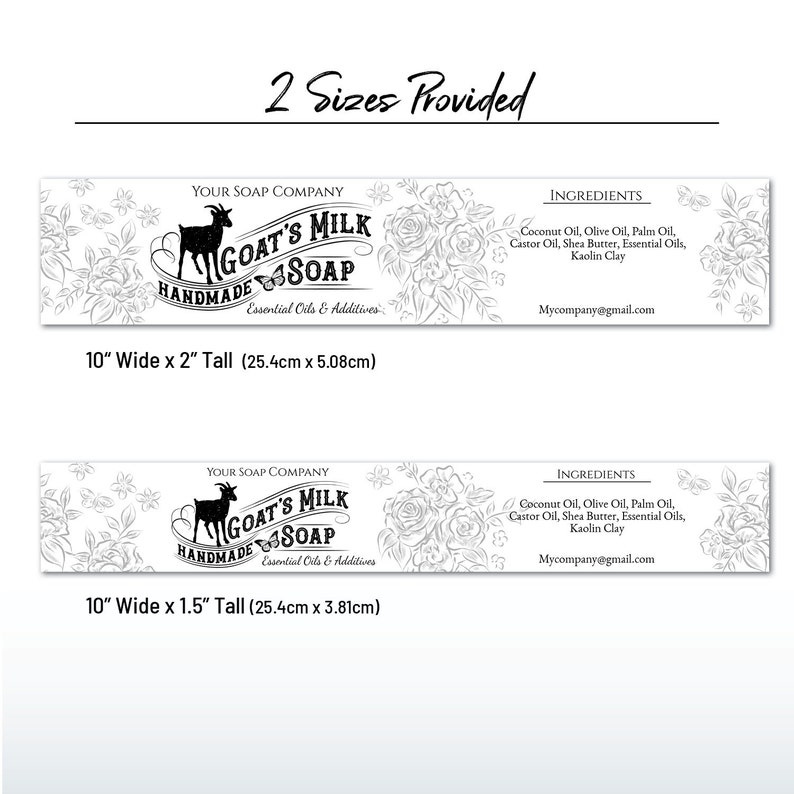 Goats Milk Soap Label. Editable Soap Packaging. Horizontal - Etsy Australia