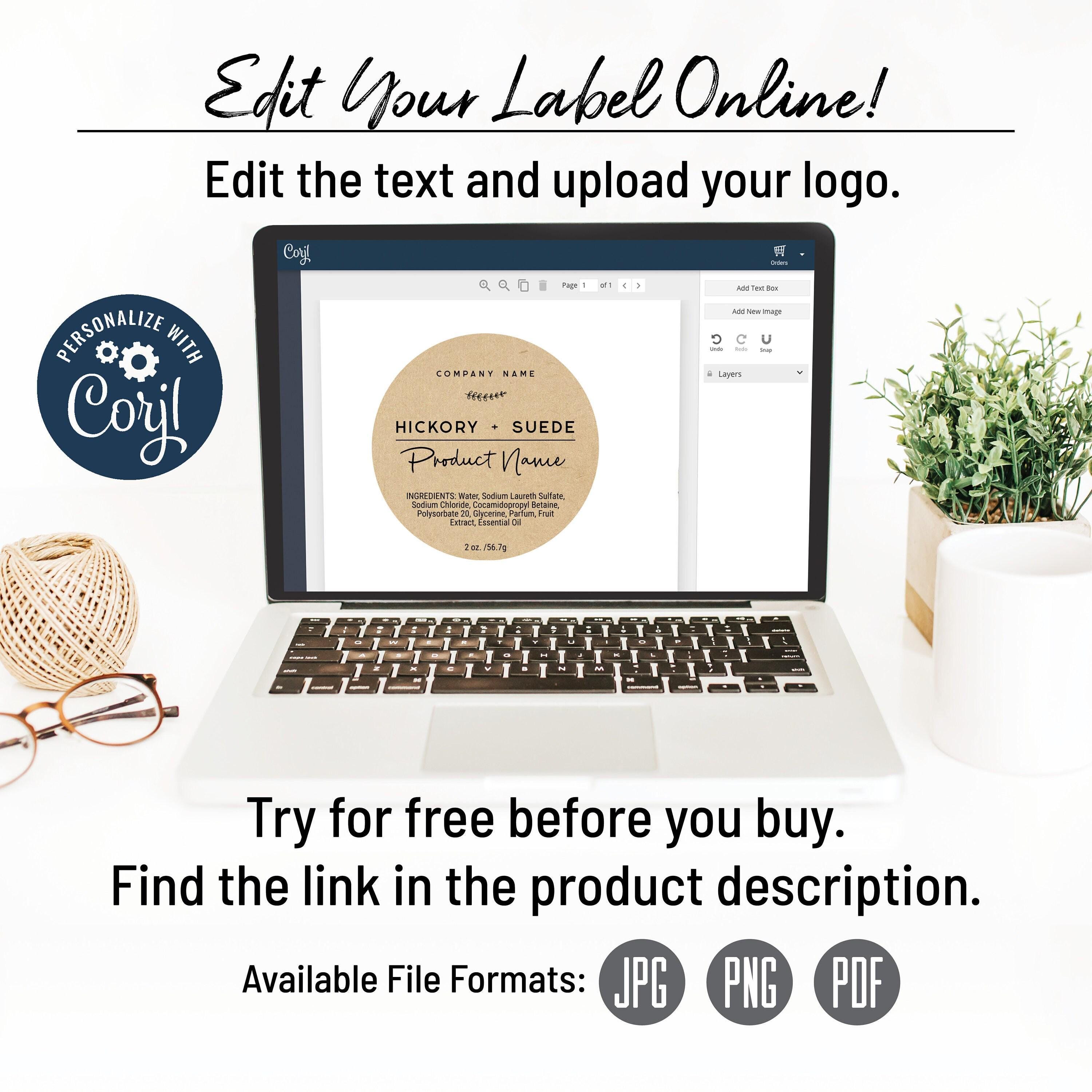 Minimal Product Label Template. Sticker Template. Edit, Customize ...