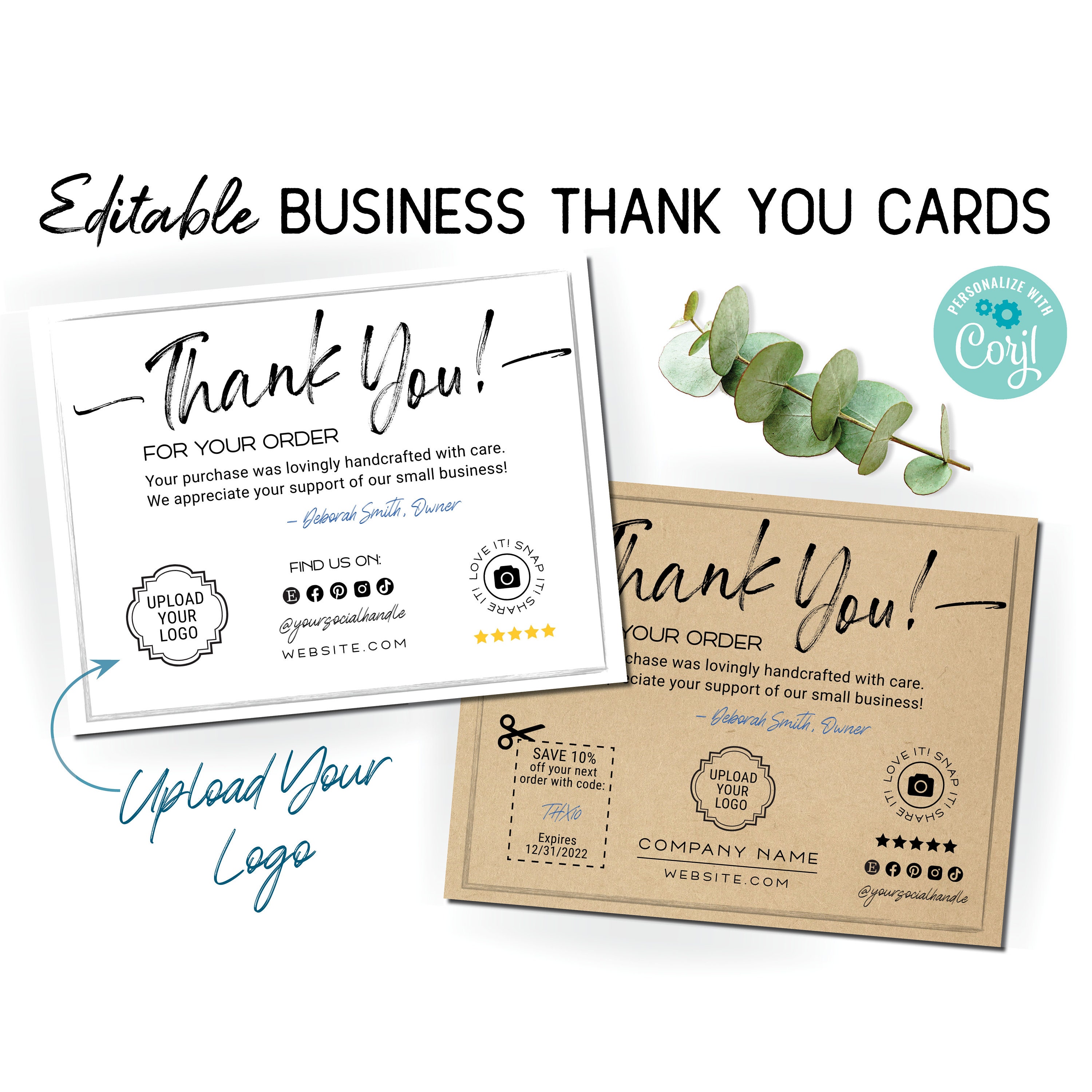 Small Business Thank You for Your Order Purchase Card - Etsy ...