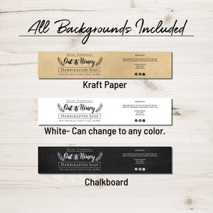 Soap Label Template, Clean &amp; Simple Honey Bee Design. Soap Band ...