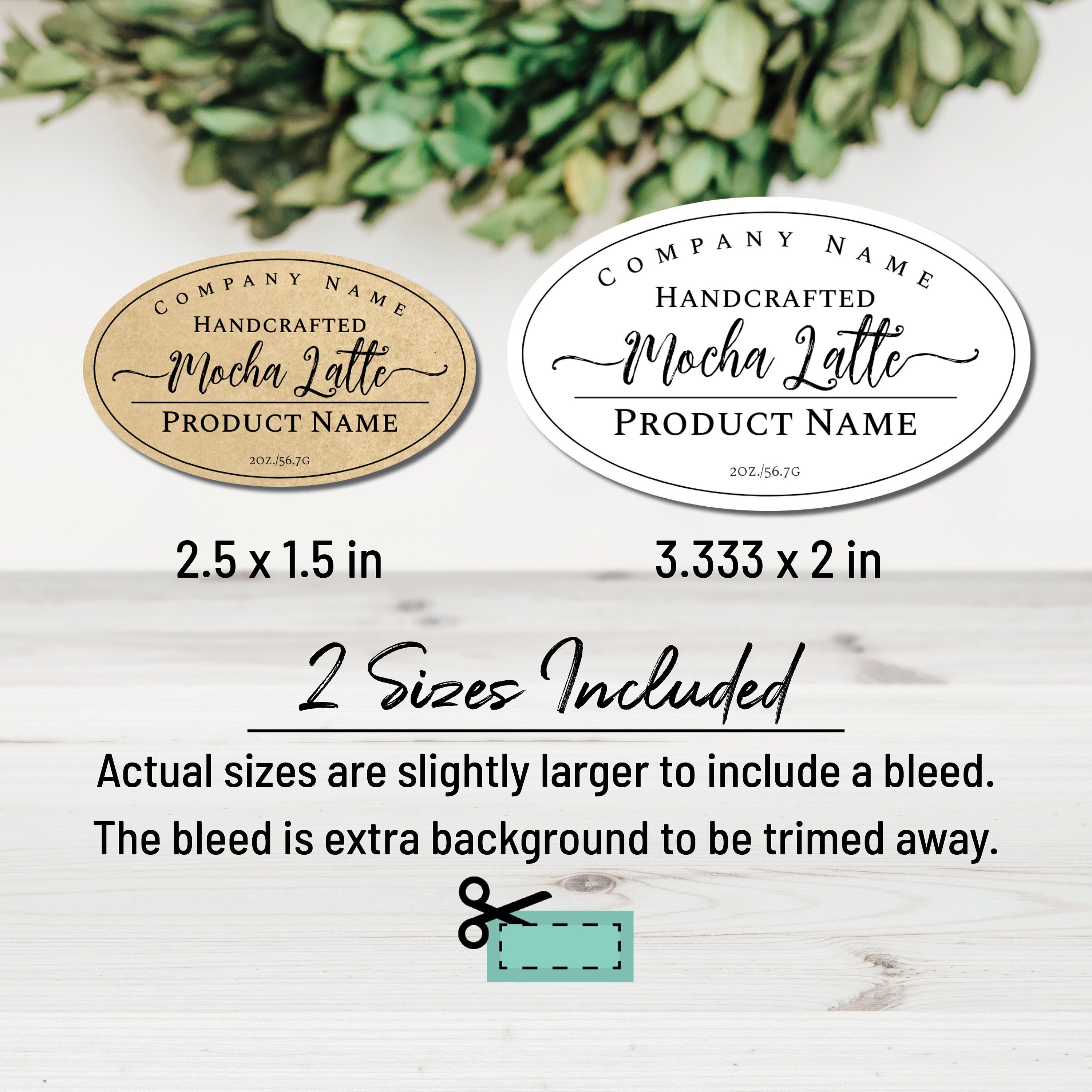 Editable Oval Labels for Jars Bottles Tins Homemade Etsy UK