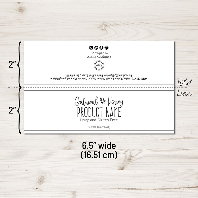 Natural and Sophisticated Bag Topper Label Editable Template. | Etsy