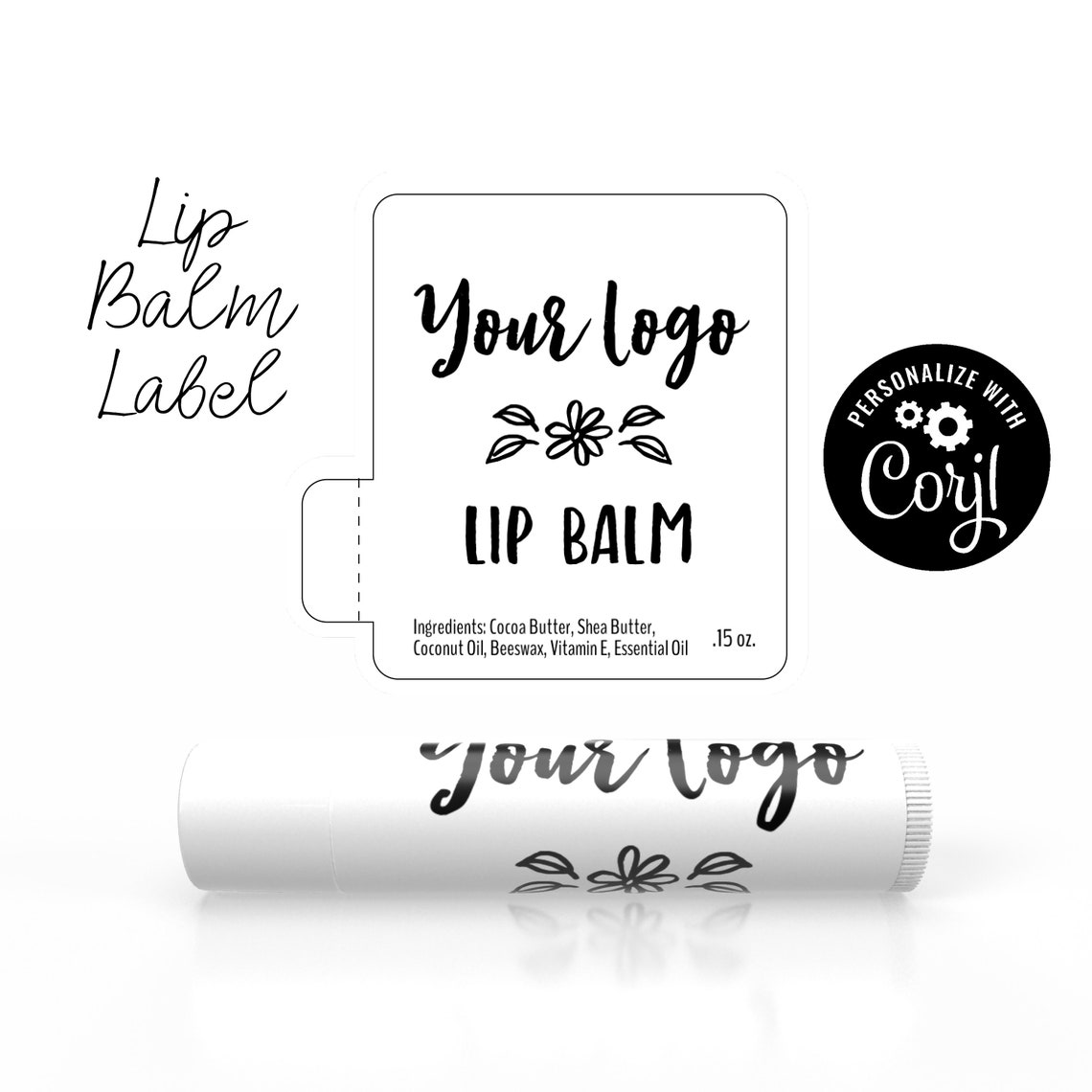 Lip Balm Labels Lip Gloss Labels Blank Canvas Template. Etsy