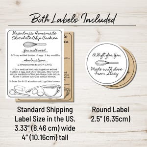 Mason Jar Cookie Mix Label. Editable Chocolate Chip Cookie, Brownie, Christmas Cookie Mason Jar Label. Customize Online, Download & Print. image 2