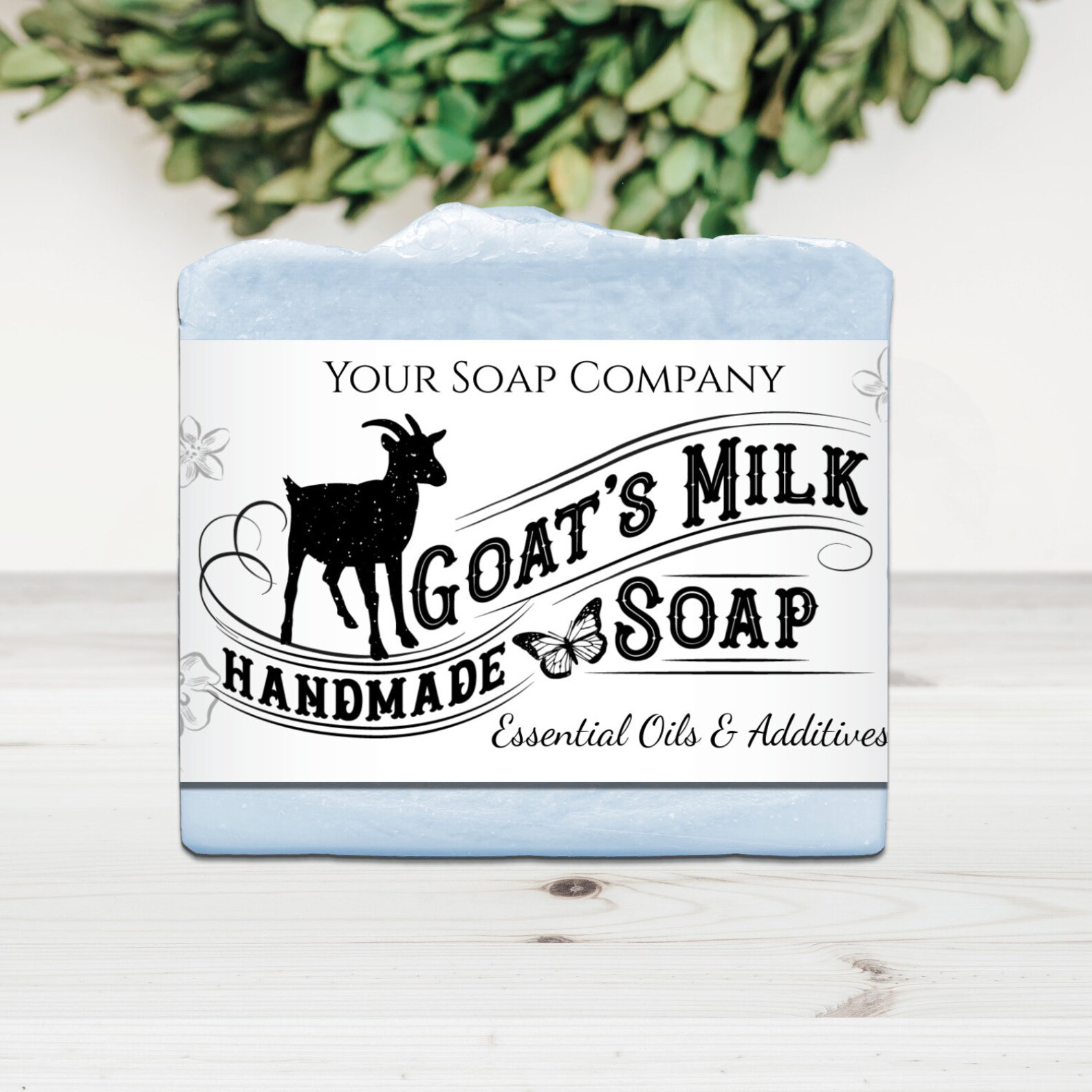Goats Milk Soap Label. Editable Soap Packaging. Horizontal Etsy