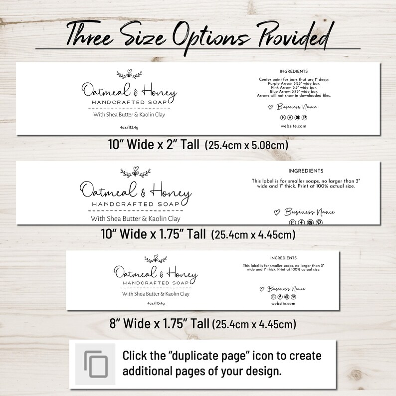 Soap Labels, Editable Soap Template for Large and Small Soaps ...
