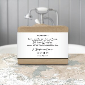 Soap Labels, Editable Soap Template for Large and Small Soaps. Printable Custom Wrap Around Label. Personalize Online, Download & Print. image 3