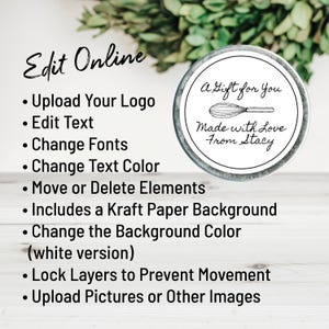 Mason Jar Cookie Mix Label. Editable Chocolate Chip Cookie, Brownie, Christmas Cookie Mason Jar Label. Customize Online, Download & Print. image 4