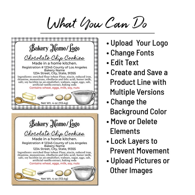 Cottage Food Labeling For Home Bakery