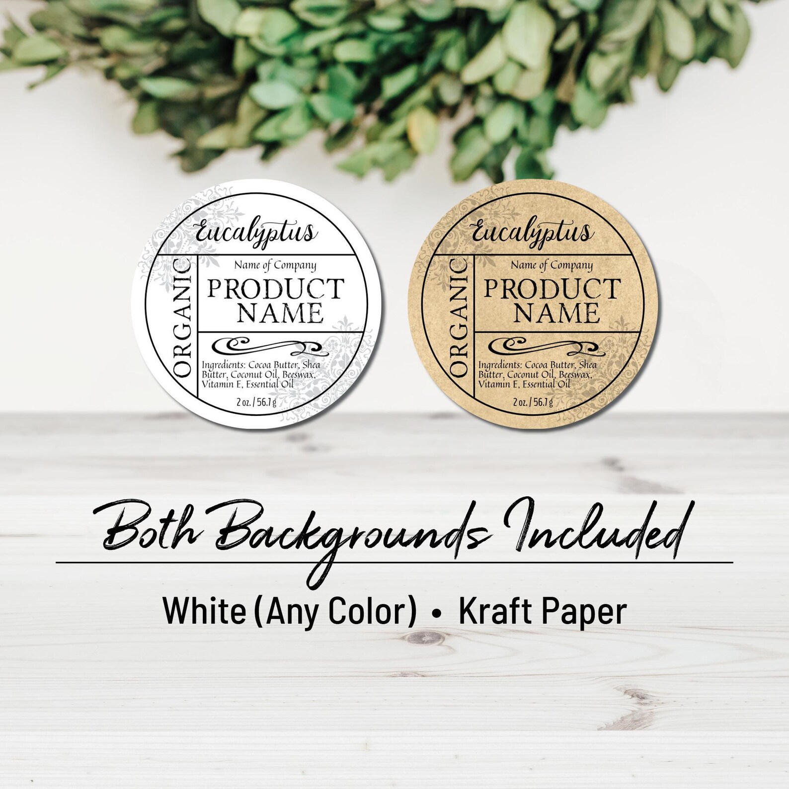 Editable Circle Label Template, Apothecary Custom Digital Product ...