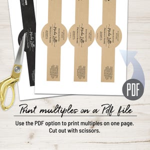 Wrap Around Labels for Soap, Candles, Jars, Bottles. Editable Template. Personalize Online, Download and Print. OL1103 Sticker. Soap Labels. image 7