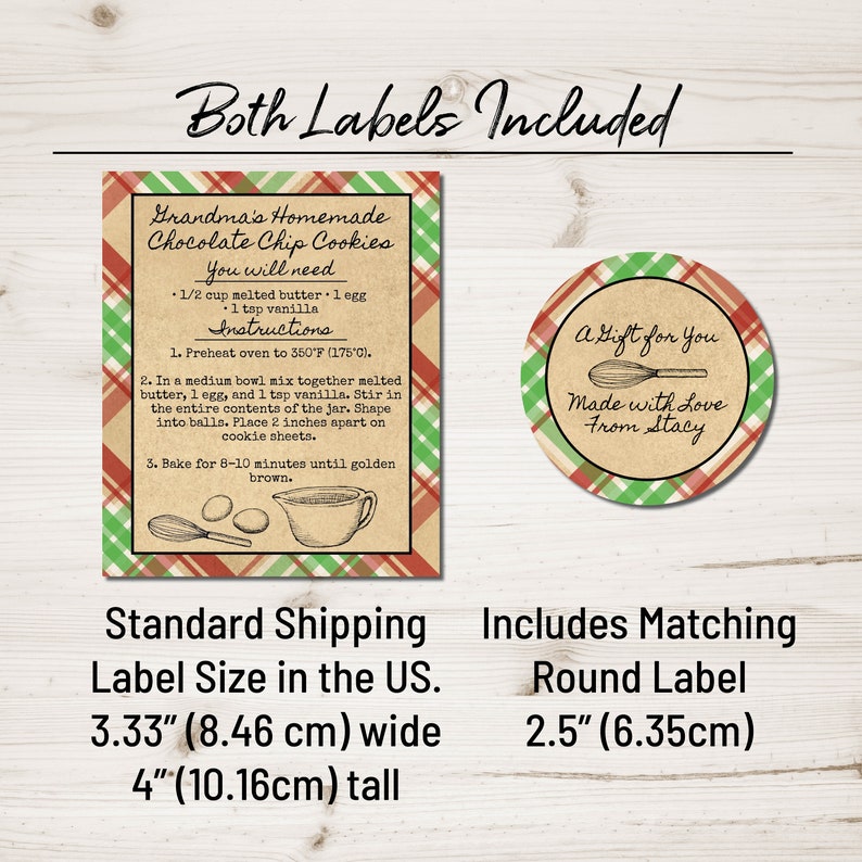Mason Jar Cookie Mix Label Template. Editable Chocolate Chip Etsy