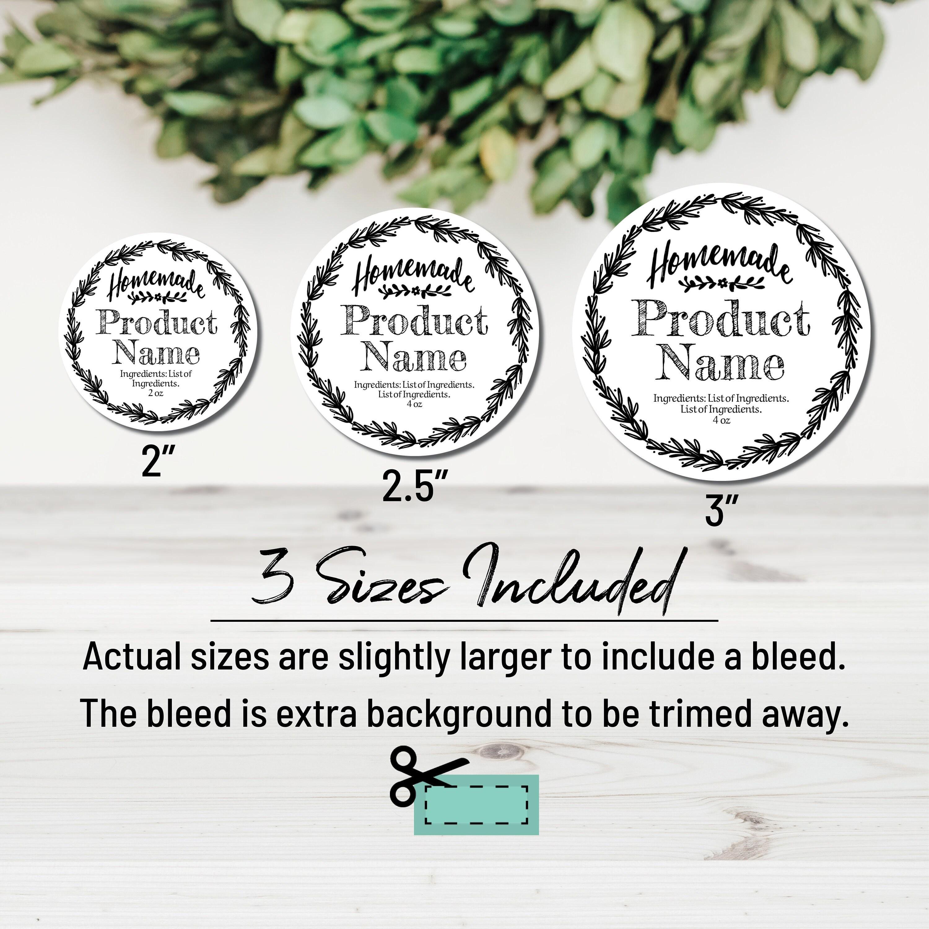 Round Homemade Label Template. Custom Packaging Design for Candles ...