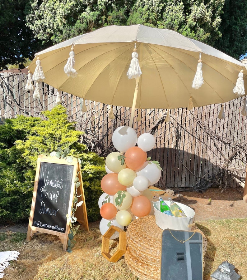Fringe / Boho / tassels / Patio / Beach / Bali Umbrella image 1