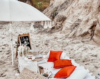 Fringe / Boho / tassels / Patio / Beach / Bali Umbrella
