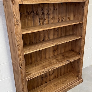Crafted Elegance: the pine bookcase collection in rich oil finishes of your choice