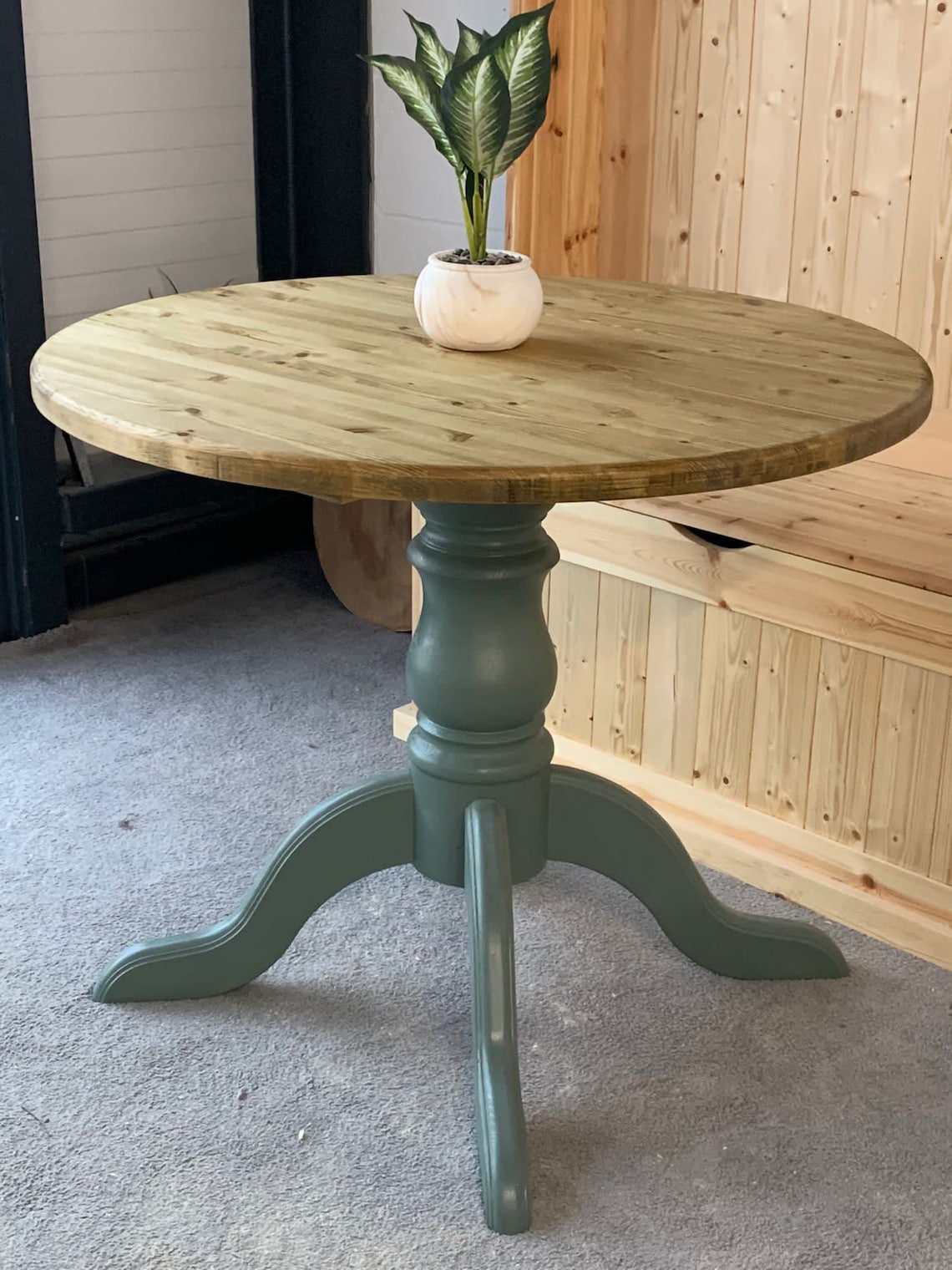90cm Round Pedestal Farmhouse Dining Table Farrow & Ball Etsy UK