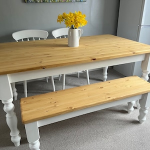 Wiltshire Classic Farmhouse Bench finished your way (table not included)