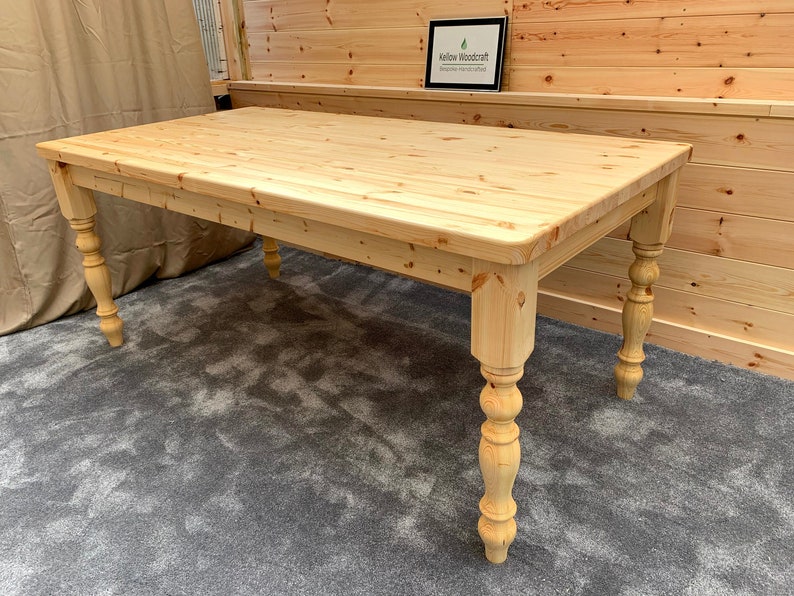 Farmhouse Dining Table pine natural danish oil or ITW Etsy