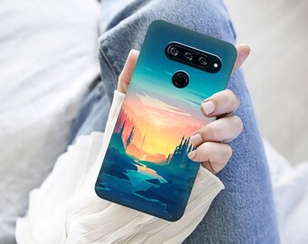 Lg V40 case forest case Lg Stylo 6 cover LG G7 ThinQ case Lg V30 cover mountains case Lg G8 case Lg V60 case K40 case lg Q61 LG Q70 case V50