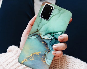 Green marble case for Samsung S24 case A71 case S23 Plus A52s Samsung A55 case A14 case A42 case A52 5G  case Galaxy A15 S23FE S23Ultra case