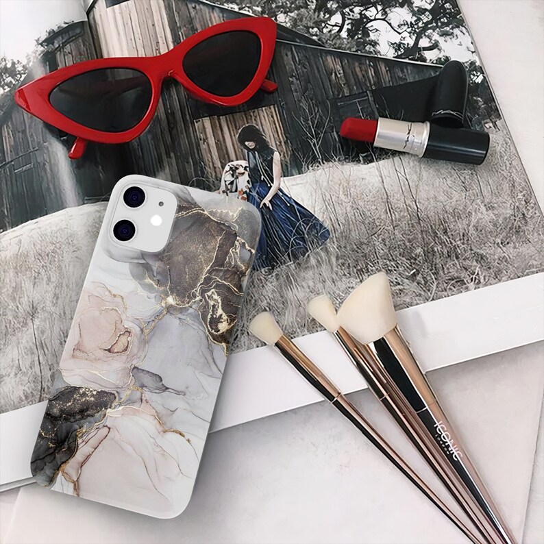 Gray marble granite case for Samsung A32 case A55 S23 Plus A15 case for Samsung A14 S23 FE case A52 case A52s case Galaxy A54 case A53 case image 4