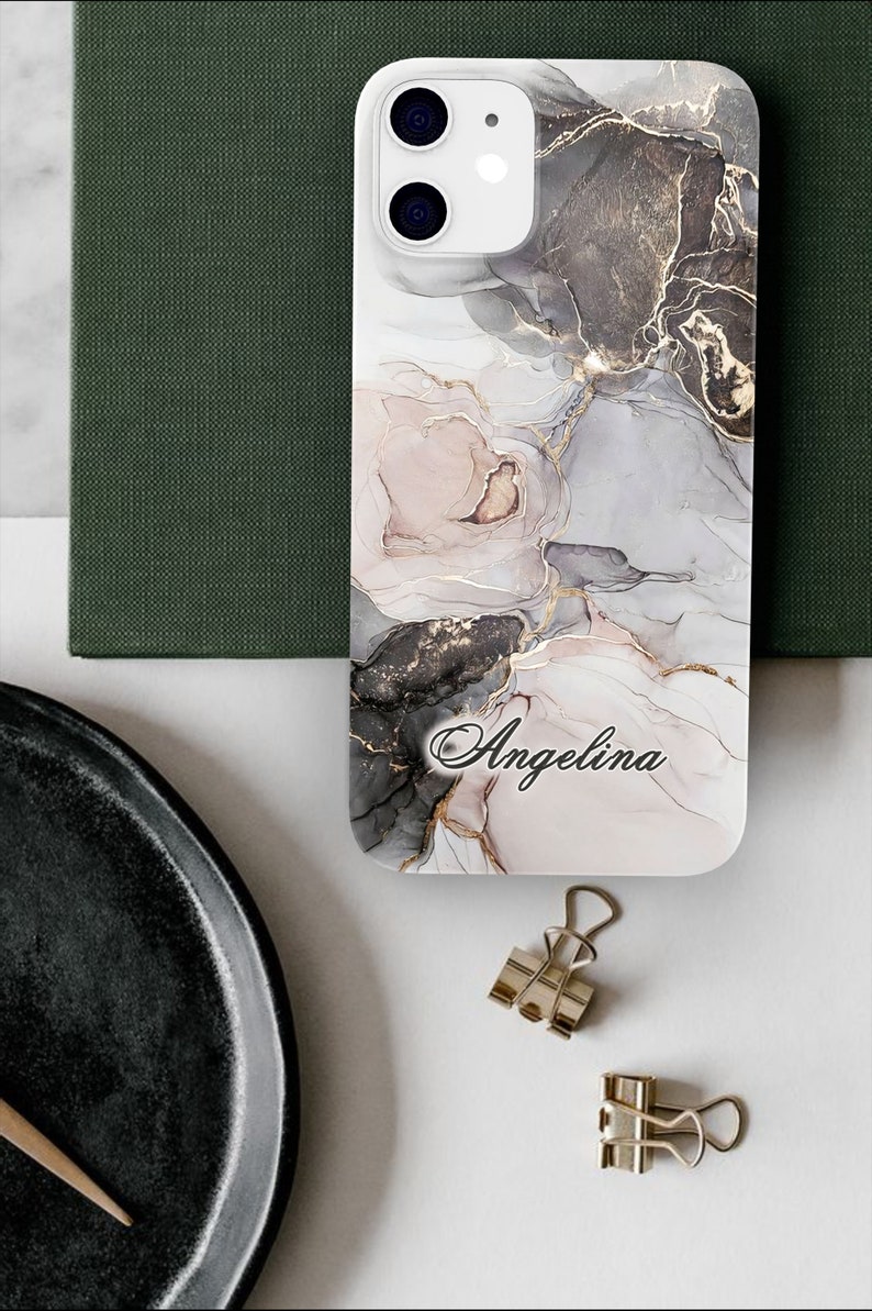 Gray marble granite case for Samsung A32 case A55 S23 Plus A15 case for Samsung A14 S23 FE case A52 case A52s case Galaxy A54 case A53 case image 2