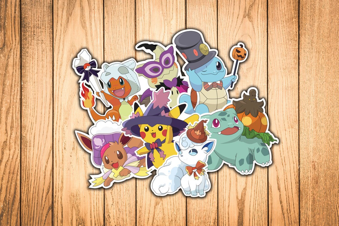 Pokemon Halloween Stickers Etsy