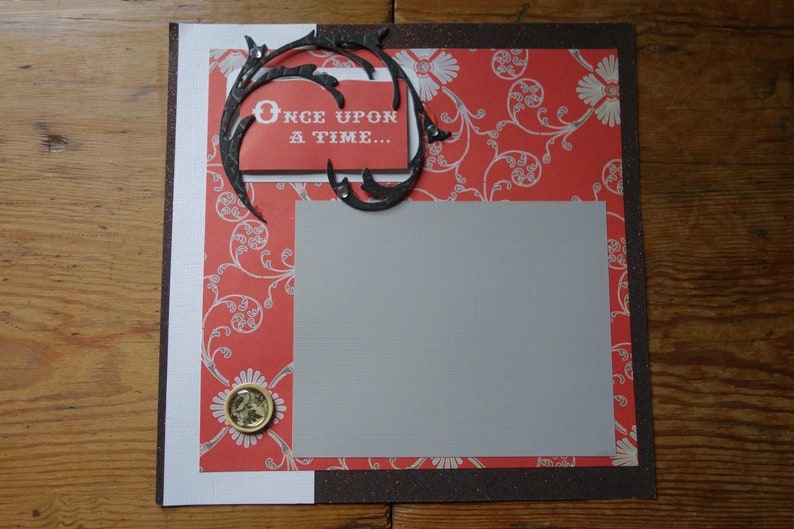 Premade 8x8 Scrapbook page Once Upon A Time
