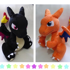 Charizard inspired plush PDF pattern