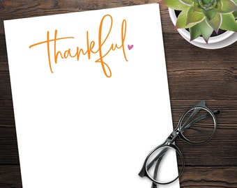Personalized Notepad | Thankful Stationery, Teacher Gift