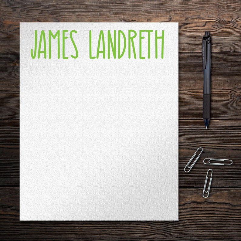 Landreth Name Personalized Note Pad | Writing Pad | Monogram Notepad | Teacher Gifts ...
