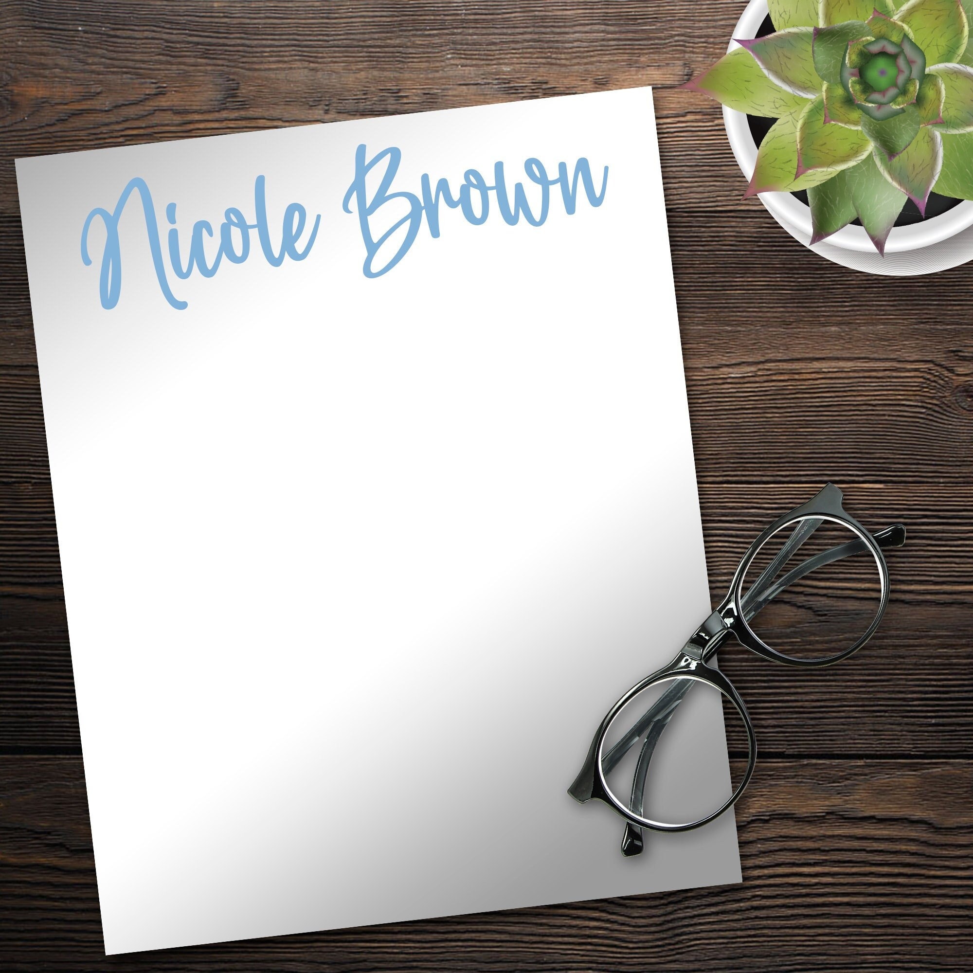 Writing Pad Customized Personalized Notepad | Monogram Writing Pad, Teacher Gift - Etsy