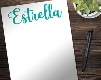 Personalized Notepad | Monogram Writing Pad, Teacher Gift