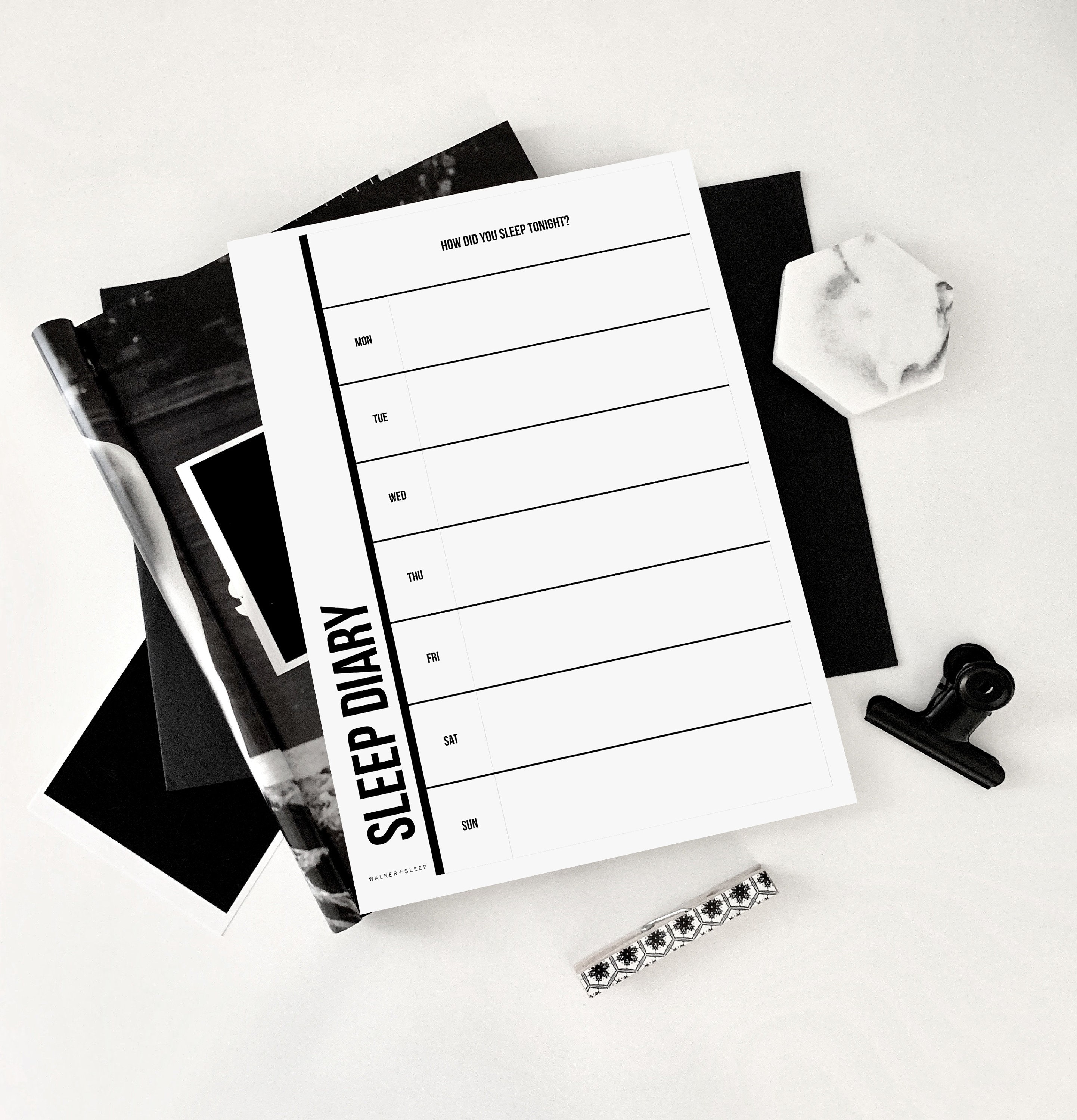 Sleep Diary Template Printable