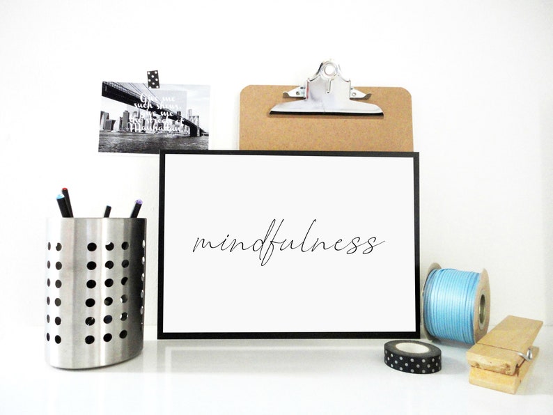 Mindfulness Art Print Mindfulness Printable Print | Etsy