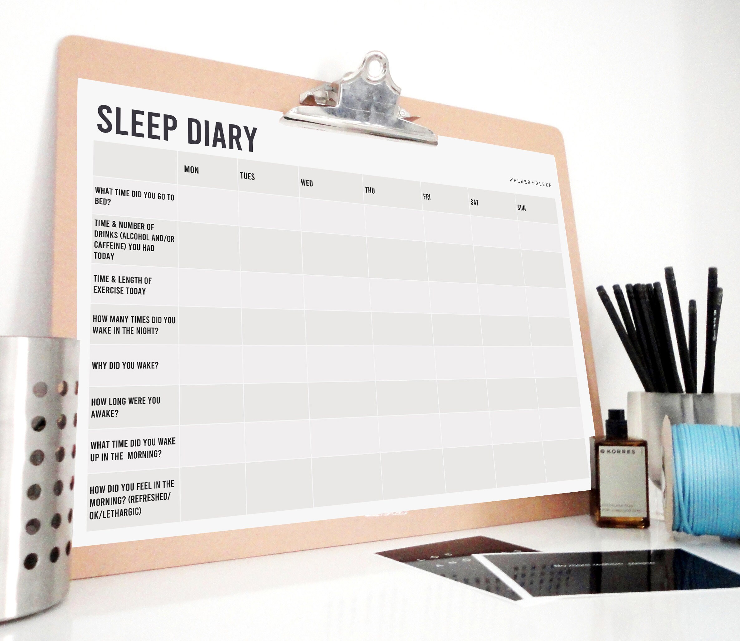 Sleep Diary No3 Printable Sleep Journal Etsy