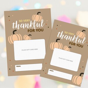 Thankful Gift Card Holder  |  Printable  |  Teacher Gift |  Birthday Gift  |  Thank You Card  |  Gift | Thanksgiving  |  Friendsgiving