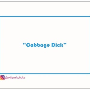 Cabbage Dick note card image 2