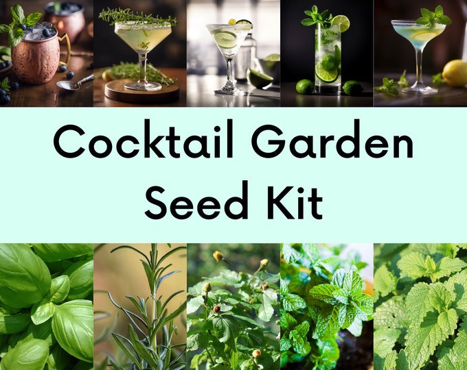 DIY Cocktail Herb Seed Kit: Mixology Garden Gift Set